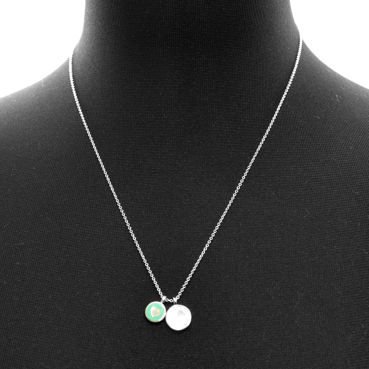 ティファニー TIFFANY&CO 36517204 RTT  リターン トゥ ティファニー ダブル ラウンド ペンダント ミニ SS/エナメルフィニッシュ 41cm～46cm ネックレス