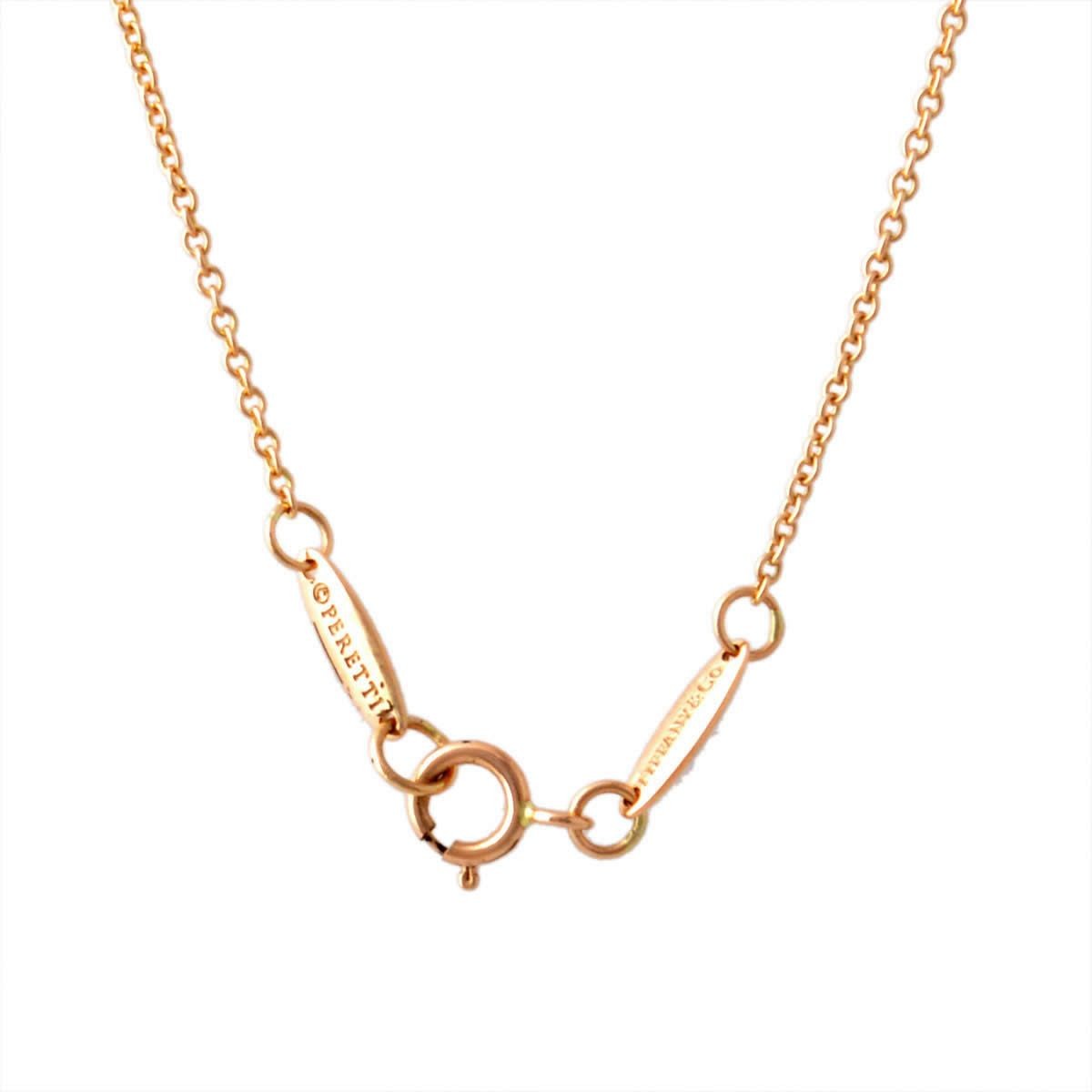 ティファニー TIFFANY&CO 27953948 エルサ・ペレッティ ダイヤモンド バイ ザ ヤード ペンダント ネックレス18KRG 0.21ct 41cm