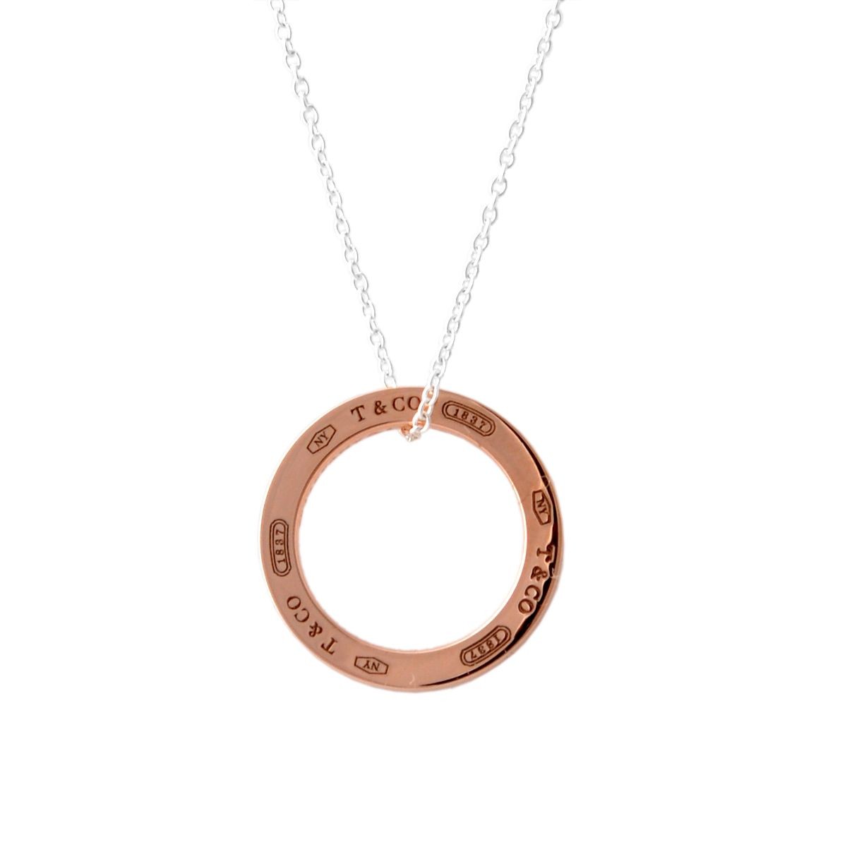 ティファニー TIFFANY&CO 37194778 1837 サークル ペンダント  ミディアム SS/RUBEDO 41cm ネックレス