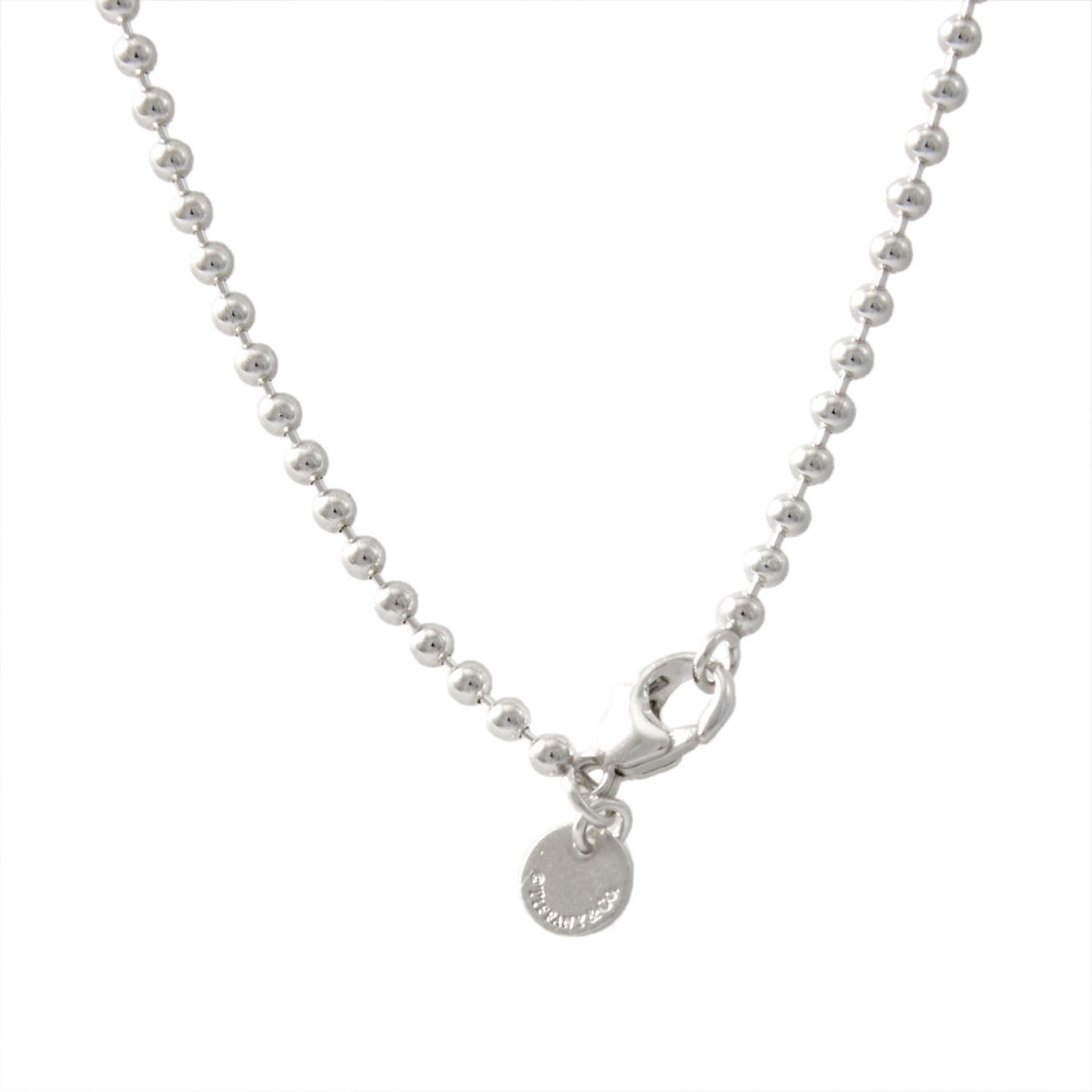 ティファニー TIFFANY&CO 21275549 1837 ドッグタグ ビーズ チェーン ペンダント (SS) ネックレス 61cm