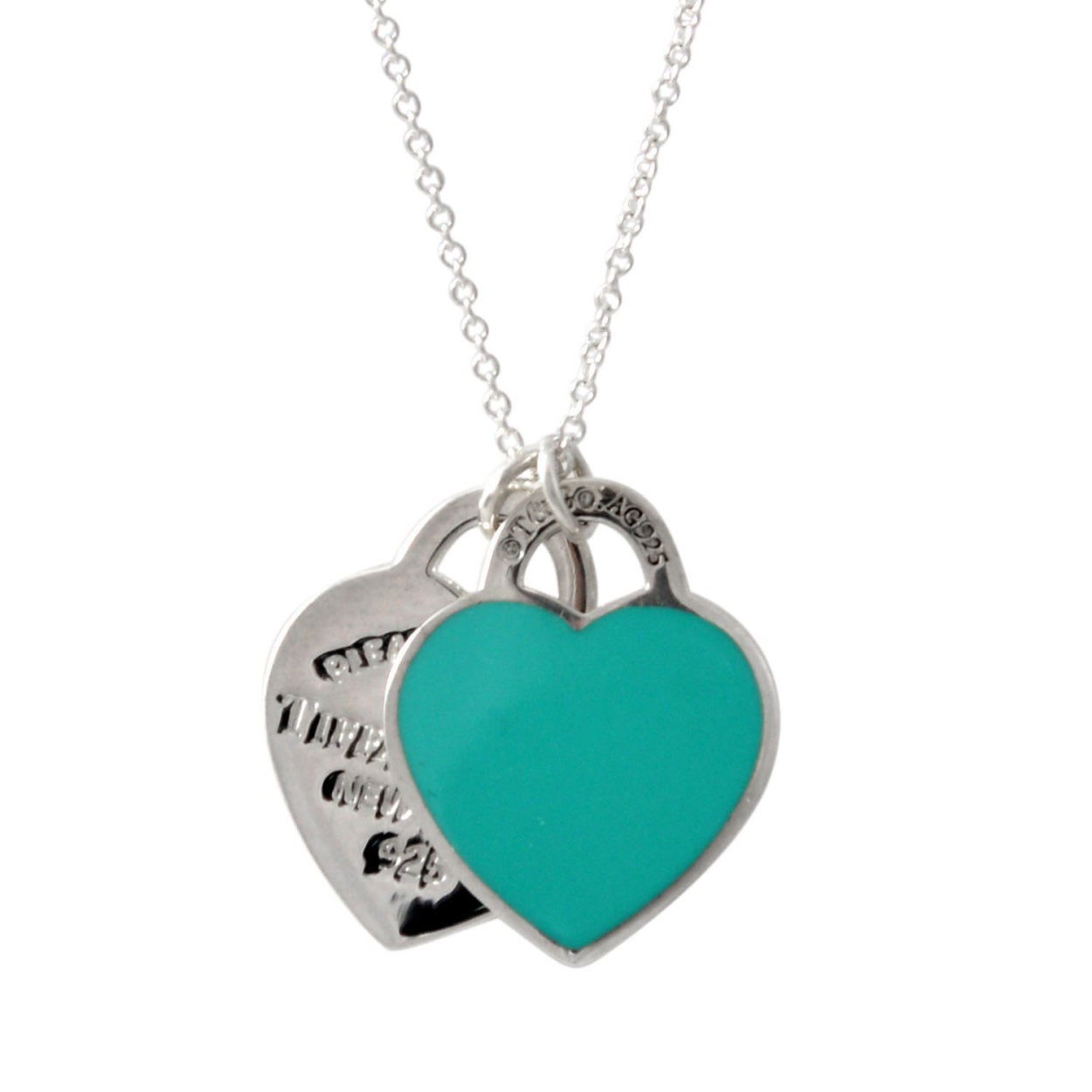 ティファニー TIFFANY&CO 37094692 RTT  リターン トゥ ティファニー ダブル ハート タグ スモール ペンダント (SS/エナメルブルー) ネックレス 41～46cm