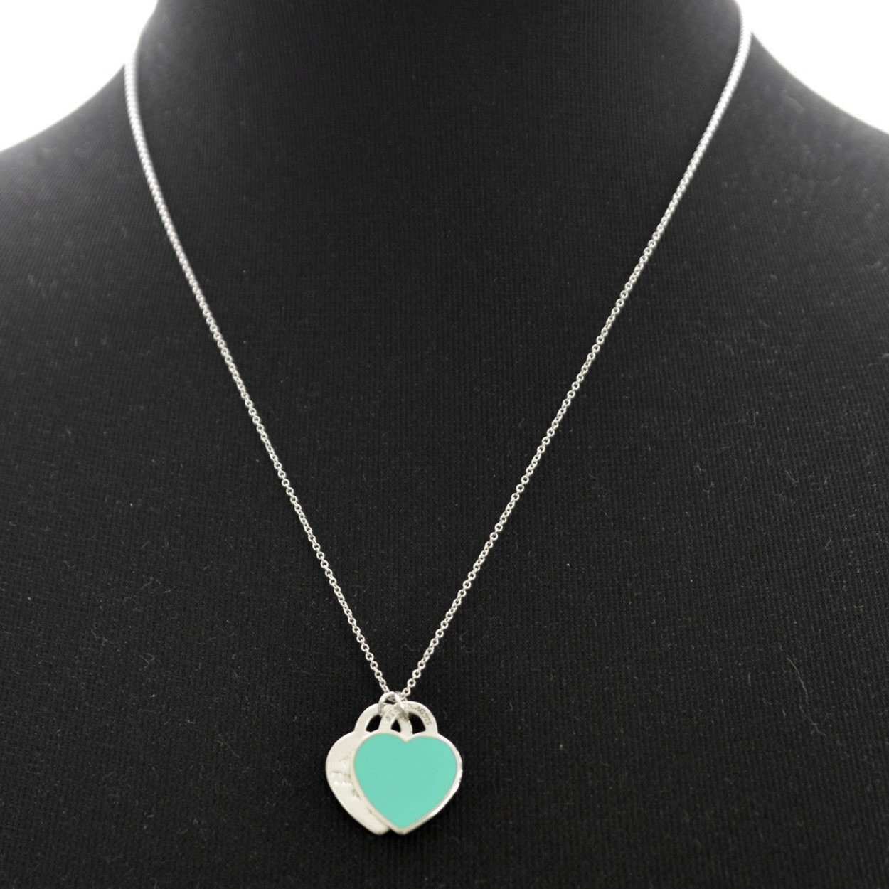 ティファニー TIFFANY&CO 37094692 RTT  リターン トゥ ティファニー ダブル ハート タグ スモール ペンダント (SS/エナメルブルー) ネックレス 41～46cm