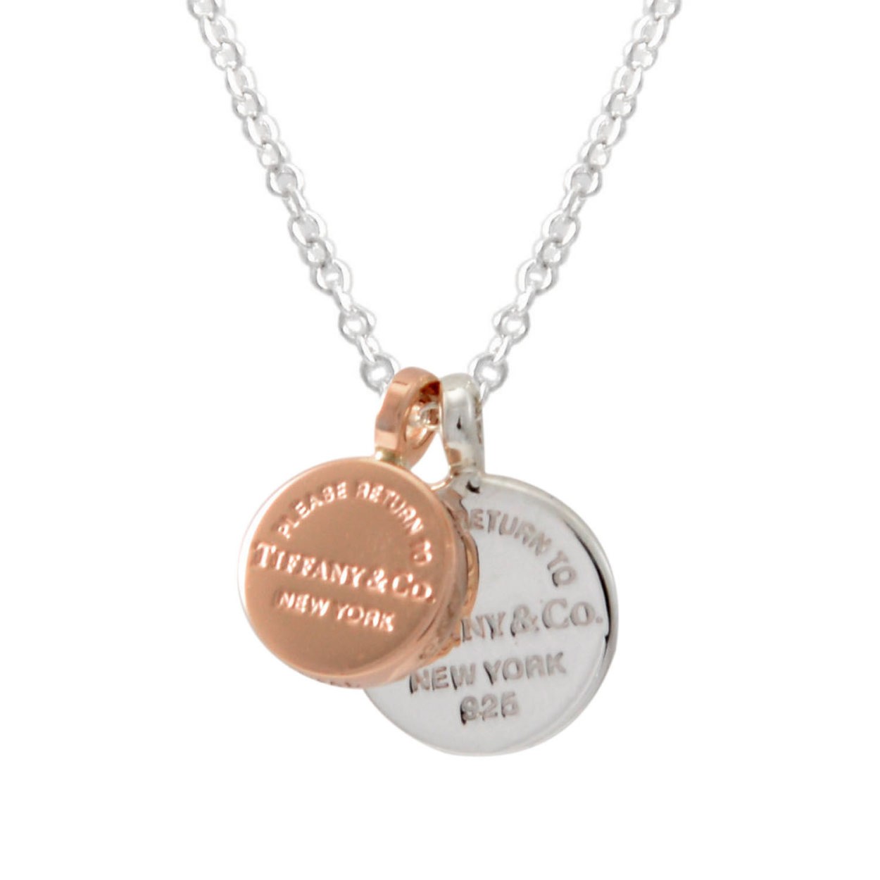 ティファニー TIFFANY&CO 35235736 RTT  リターン トゥ ティファニー サークル デュオ ペンダント (SS/RUBEDO) ネックレス 41～46cm