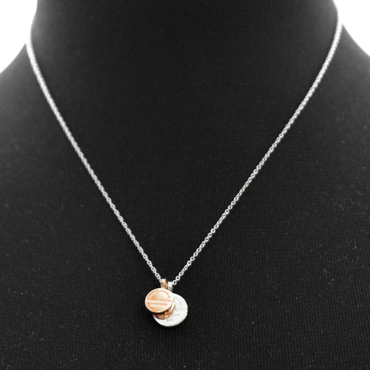 ティファニー TIFFANY&CO 35235736 RTT  リターン トゥ ティファニー サークル デュオ ペンダント (SS/RUBEDO) ネックレス 41～46cm