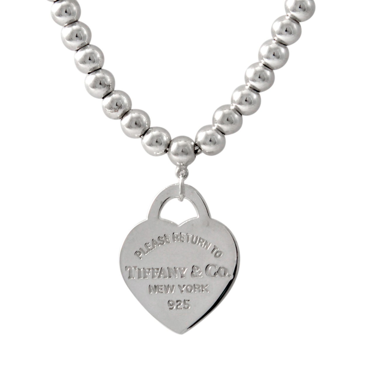 ティファニー TIFFANY&CO 24711803 RTT  リターン トゥ ティファニー スモール ハート タグ ビーズ チェーン ペンダント (SS) ネックレス 47cm