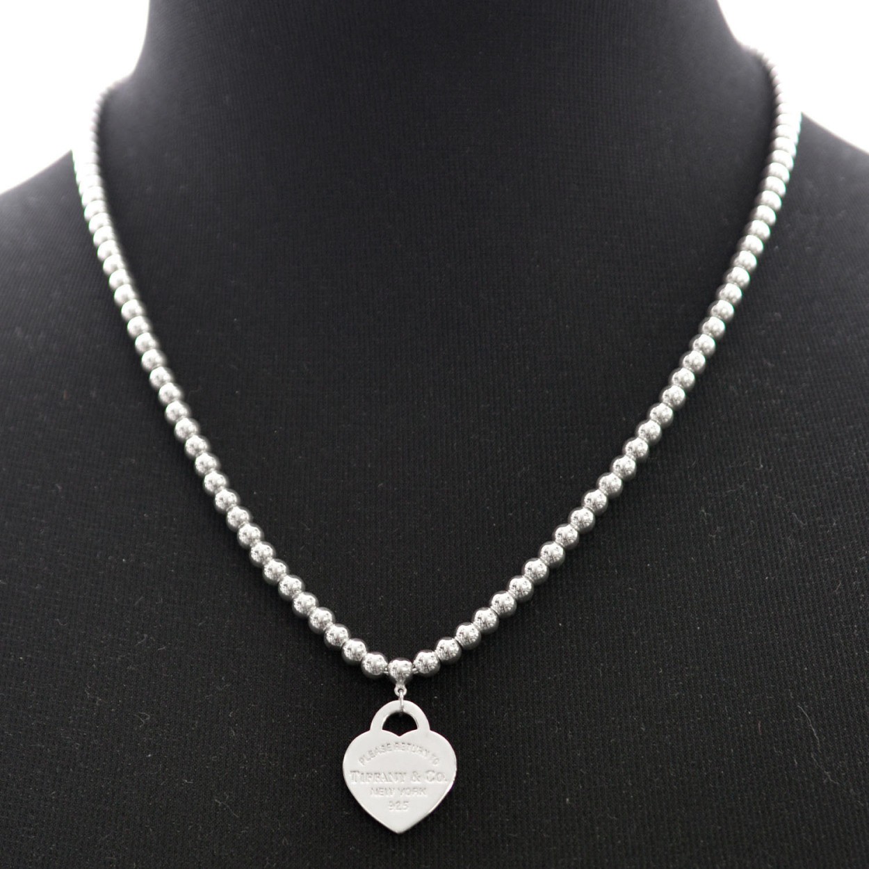 ティファニー TIFFANY&CO 24711803 RTT  リターン トゥ ティファニー スモール ハート タグ ビーズ チェーン ペンダント (SS) ネックレス 47cm