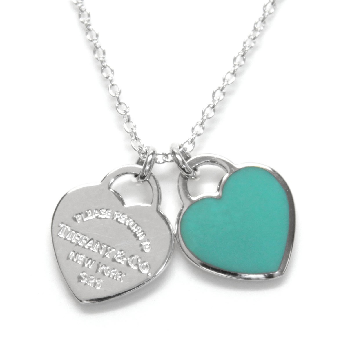 ティファニー TIFFANY&CO 30210417 RTT  リターン トゥ ティファニー ミニ ダブル ハート タグ ペンダント (SS/エナメルブルー) ネックレス 46cm