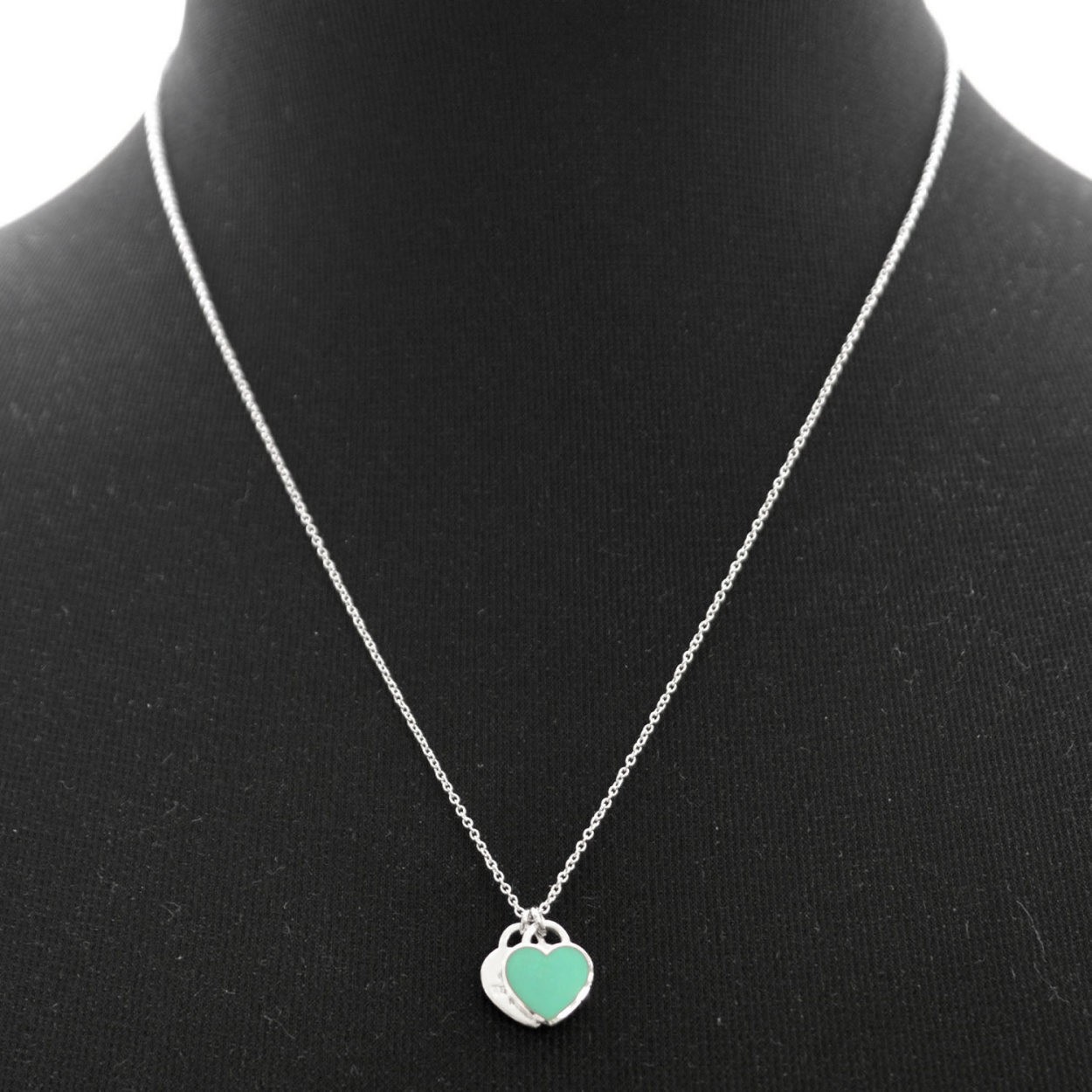 ティファニー TIFFANY&CO 30210417 RTT  リターン トゥ ティファニー ミニ ダブル ハート タグ ペンダント (SS/エナメルブルー) ネックレス 46cm