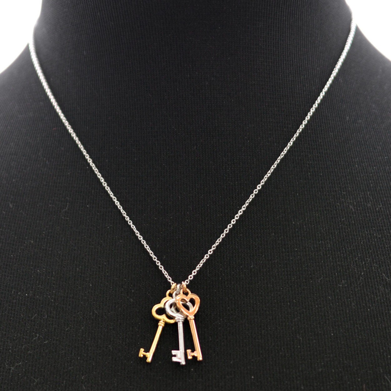 ティファニー TIFFANY&CO 28335679 スリー キー ペンダント (18KRG/SS/18KYG) ネックレス 41cm