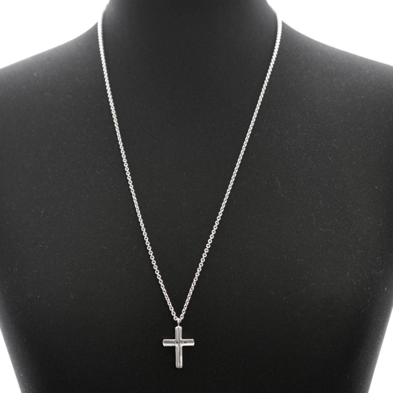 ティファニー TIFFANY&CO 21344273 コンケーブ クロス ペンダント (SS) ネックレス 61cm