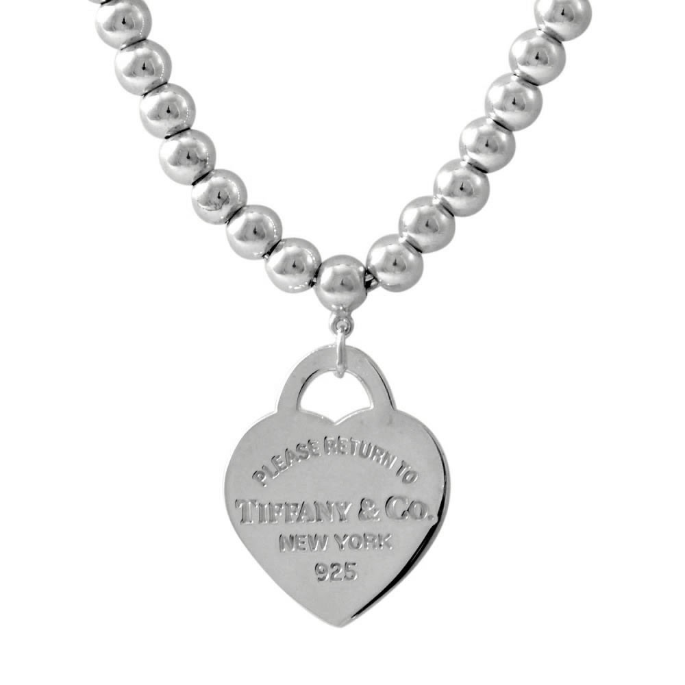ティファニー TIFFANY&CO 24081192 RTT  リターン トゥ ティファニー スモール ハート タグ ビーズ チェーン ペンダント (SS) ネックレス 41cm