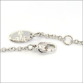 ヴィヴィアン ウェストウッド  ディアマンテ ハート ペンダント・ネックレス シルバー/レッド 0668-01-15