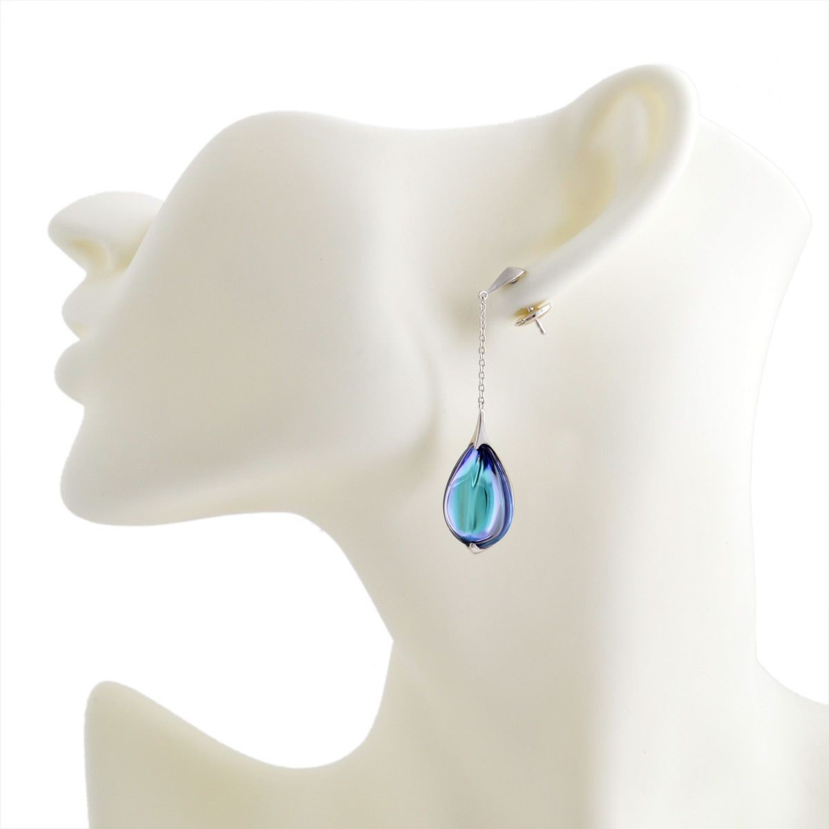 バカラ Baccarat 2608368  しずく型 スタッド ピアス FLEURS DE PSYDELIC