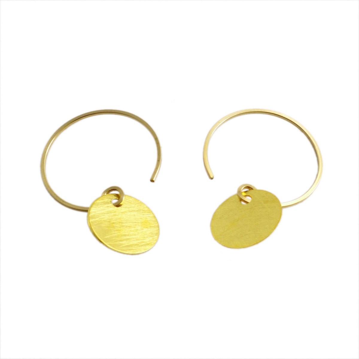 バイボー By Boe E419-GF ラウンドプレート フープ ピアス