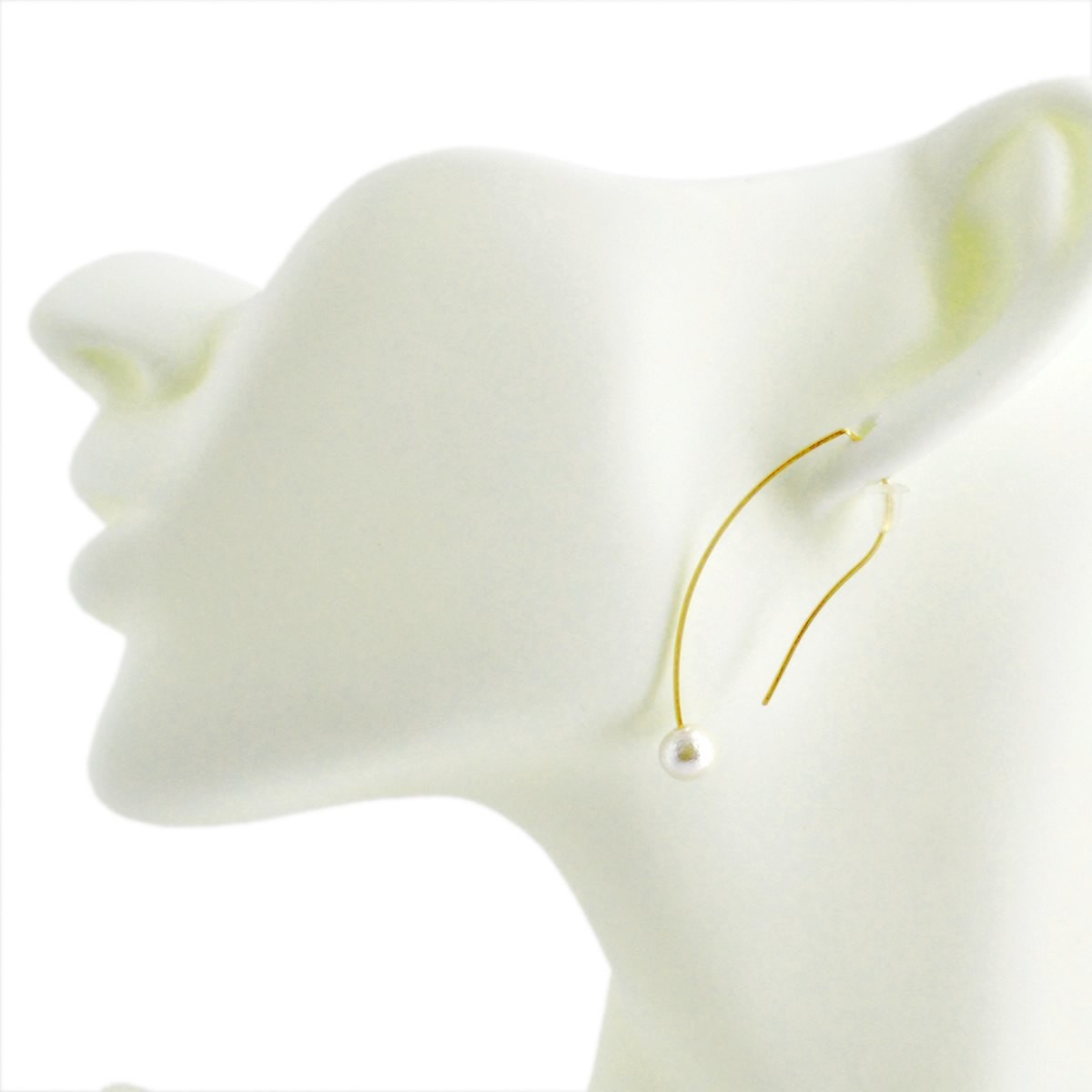 バイボー By Boe E496-GF-MWP White Cotton pearl コットンパール ワイヤー ミニ ピアス