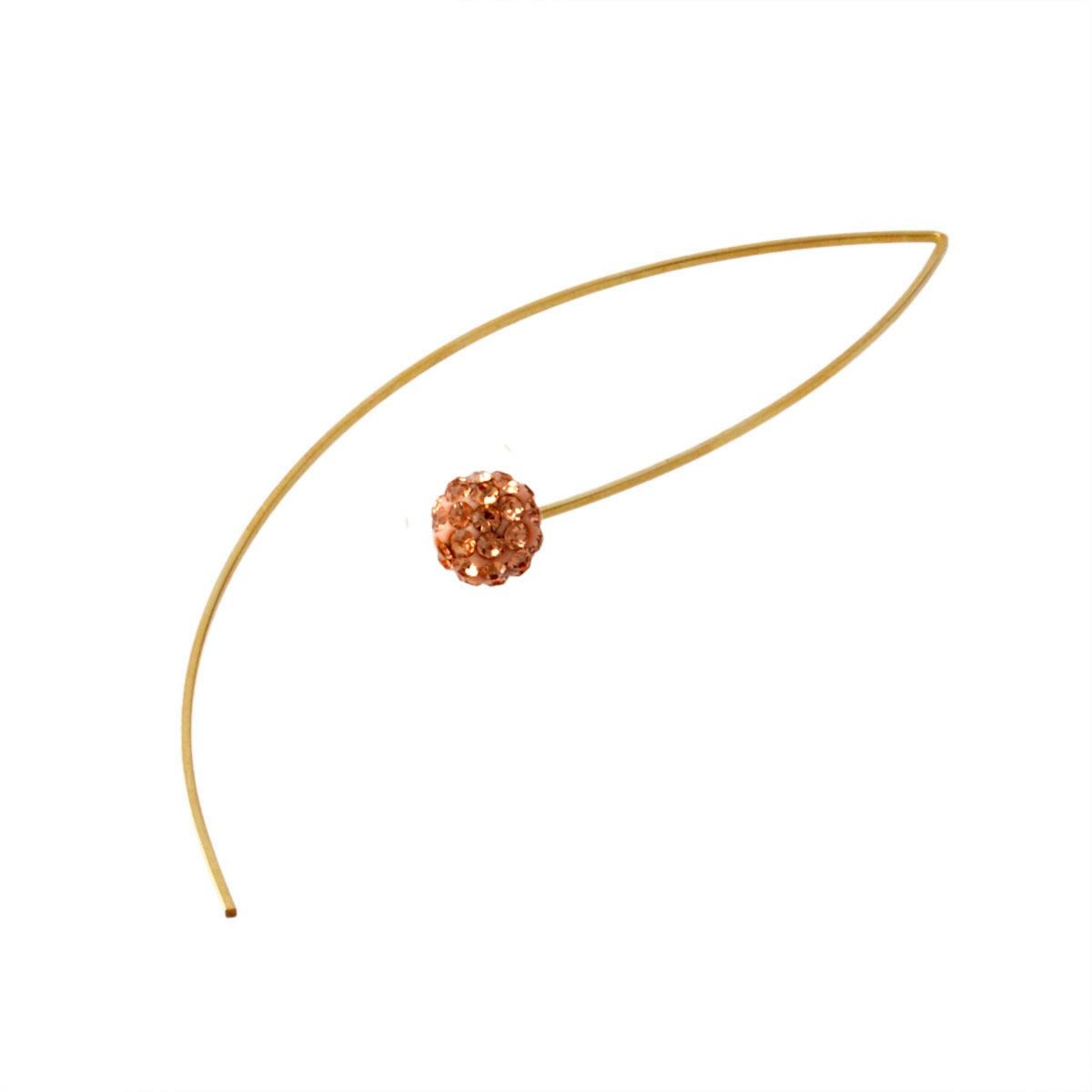 バイボー By Boe E14-GF-PEACH Peach Crystal Bead ワイヤーアーク クリスタル ワイヤー ピアス