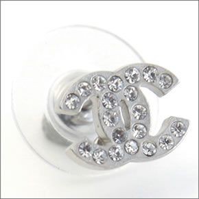 シャネル A26210 CRISTAL  COCO ココマーク CCロゴ クリスタル スタッド ピアス