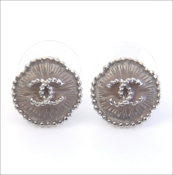 シャネル A85857 ARGENT/ROSE  フラワーモチーフ COCO ココマーク CCロゴ スタッド ピアス