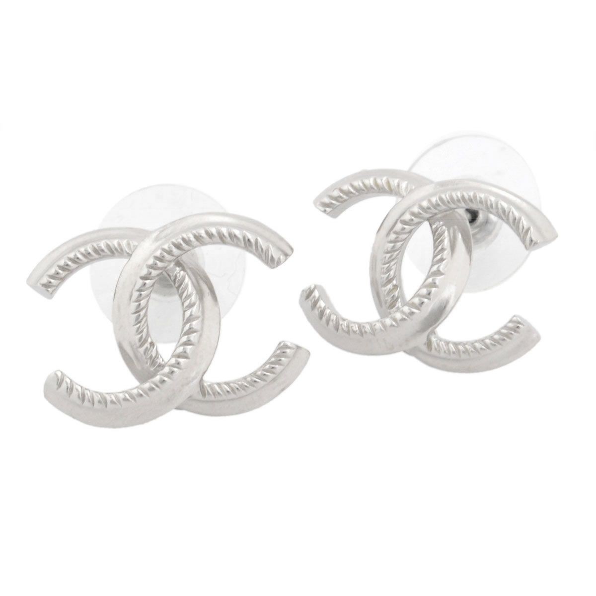 シャネル CHANEL A85859 ARGENT COCO ココマーク CCロゴ スタッド ピアス