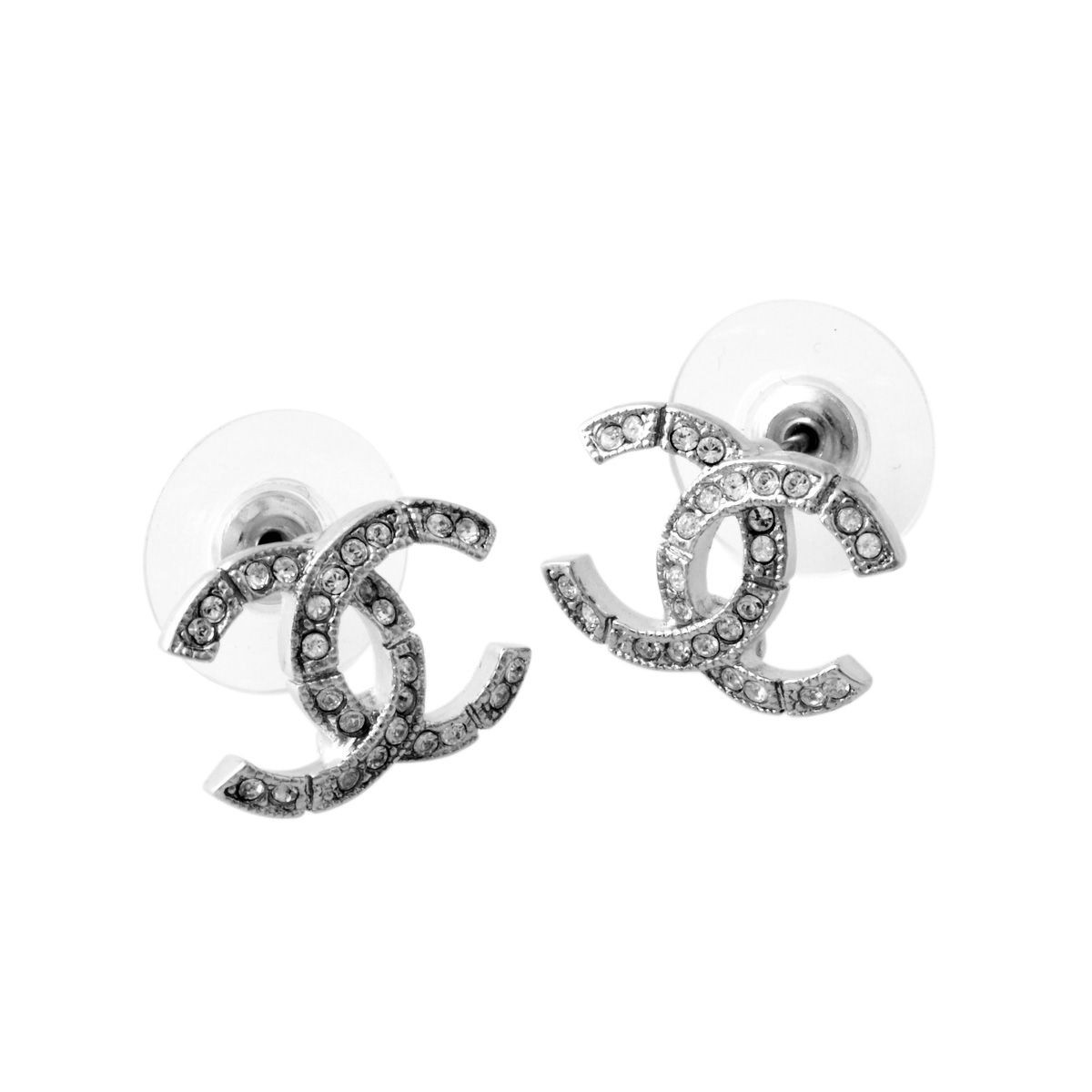 シャネル CHANEL 95777 ARGENT/CRISTAL COCO ココマーク CCロゴ×ラインストーン スタッド ピアス