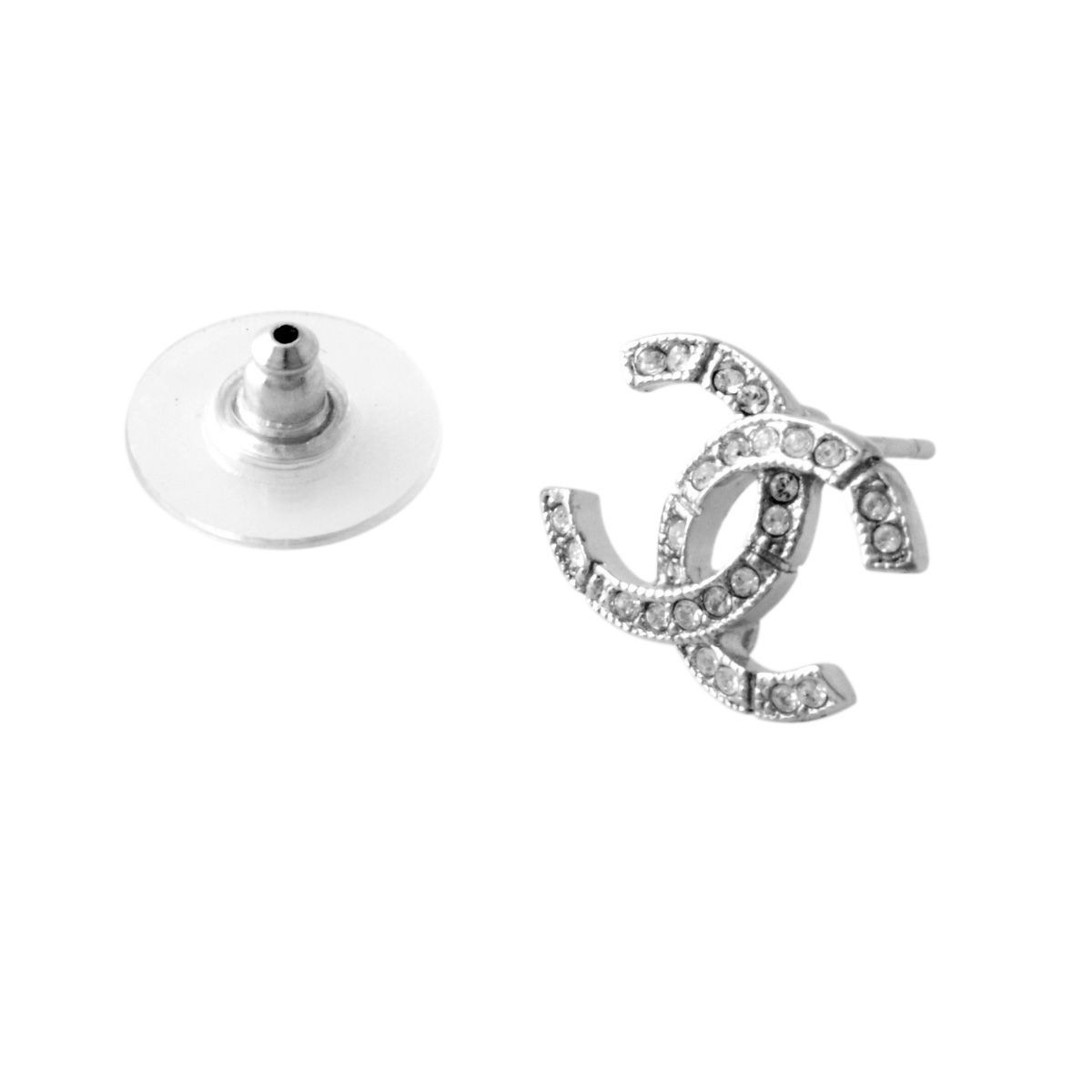 シャネル CHANEL 95777 ARGENT/CRISTAL COCO ココマーク CCロゴ×ラインストーン スタッド ピアス