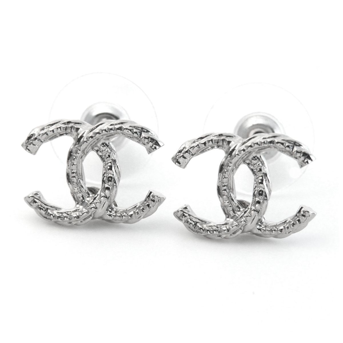 シャネル CHANEL A85894 ARGENT  COCO ココマーク CCロゴ スタッド ピアス