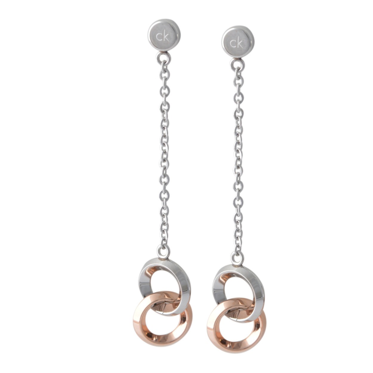 カルバンクライン Calvin Klein KJ4NPE200100 ダブル サークル ロング ピアス BEAUTY