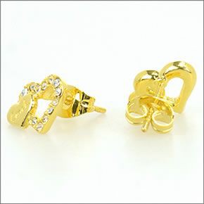 コーチ ≪取り寄せ商品≫ パヴェ ダブルハート ピアス  94936 GD/PK/E