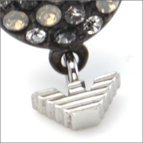 エンポリオアルマーニ EGS1968040 イーグルモチーフ ラインストーン ピアス ステンレススチール