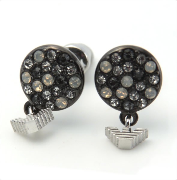 エンポリオアルマーニ EGS1968040 イーグルモチーフ ラインストーン ピアス ステンレススチール