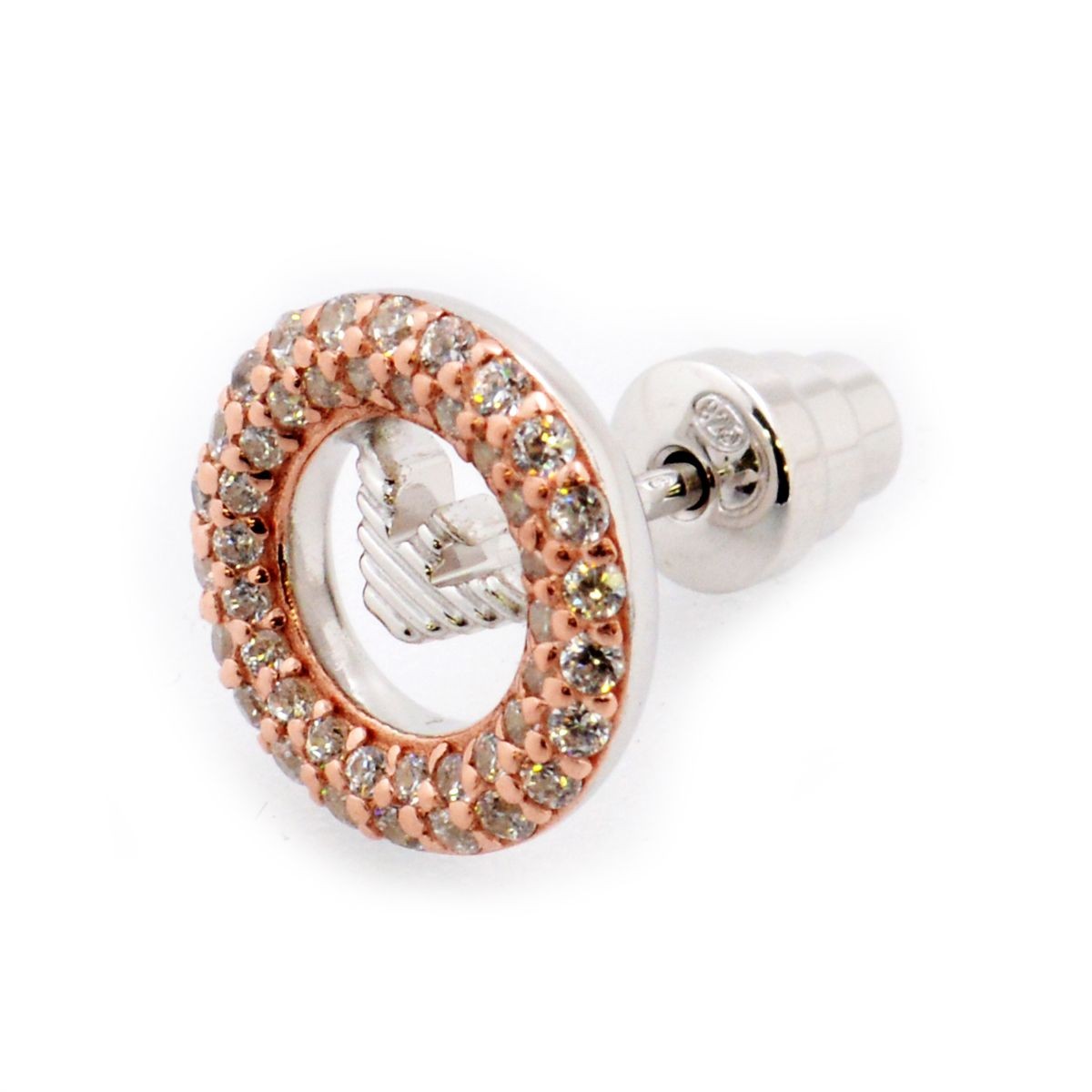 エンポリオアルマーニ EMPORIO ARMANI EG3127221 イーグルロゴ パヴェ サークル スタッド ピアス