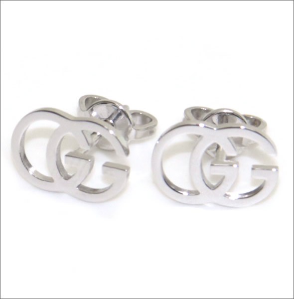 グッチ 094074-09850-9000  GGピアス 18KWG ホワイトゴールド
