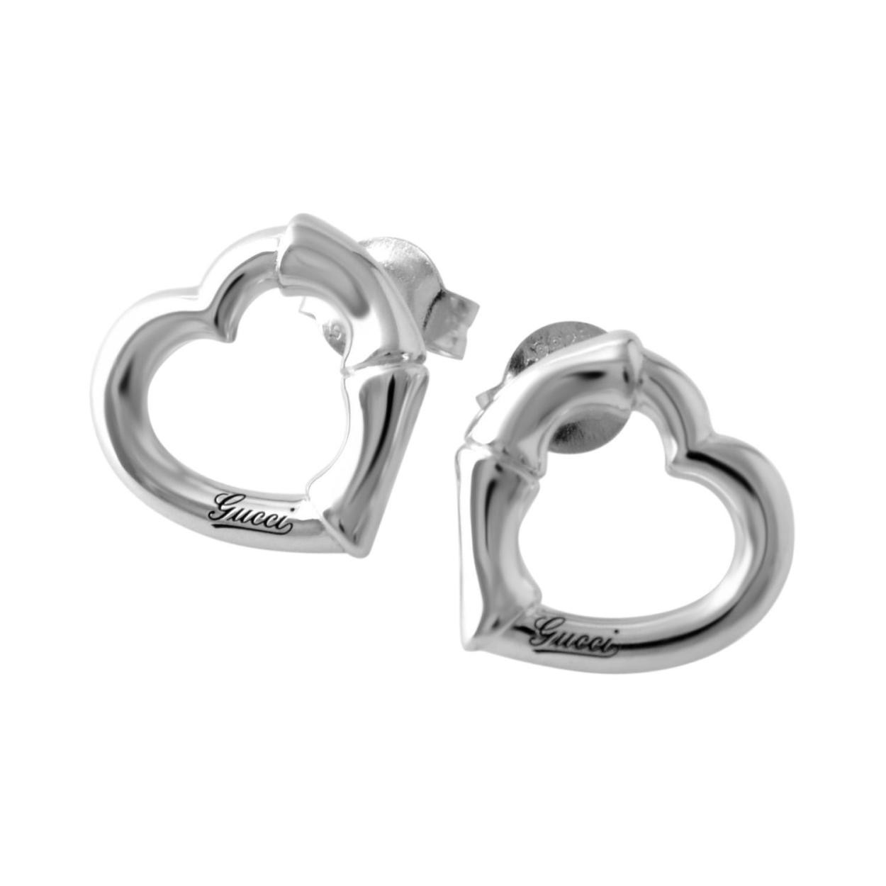 グッチ GUCCI 390268-J8400-0702 （YBD390268001） バンブー ハートモチーフ スタッド ピアス Bambo