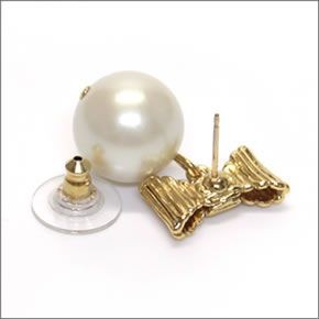 ケイトスペード ALL WRAPPED UP PEARLS drop earrings  ラップリボン パールモチーフ ピアス WBRU3303-152