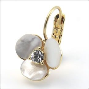 ケイトスペード DISCO PANSY Leverbacks パンジーモチーフ クリスタル・ビジュー レバーバック ピアス WBRU6730-110