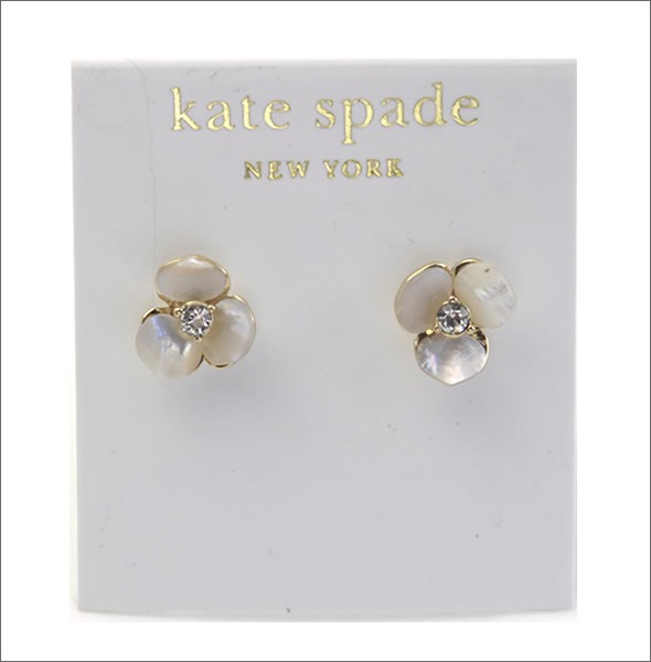 ケイトスペード DISCO PANSY Studs パンジーモチーフ クリスタル・ビジュー スタッド ピアス WBRU6748-110