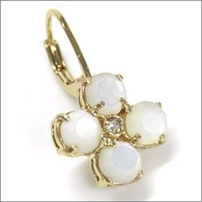 ケイトスペード WBRUA218-110 CENTRAL PARK PANSY Leverback パンジーモチーフ クリスタル・ビジュー レバーバック ピアス