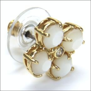 ケイトスペード WBRUA222-110 CENTRAL PARK PANSY Studs パンジーモチーフ クリスタル・ビジュー スタッド ピアス