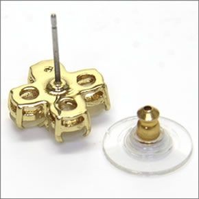 ケイトスペード WBRUA222-110 CENTRAL PARK PANSY Studs パンジーモチーフ クリスタル・ビジュー スタッド ピアス