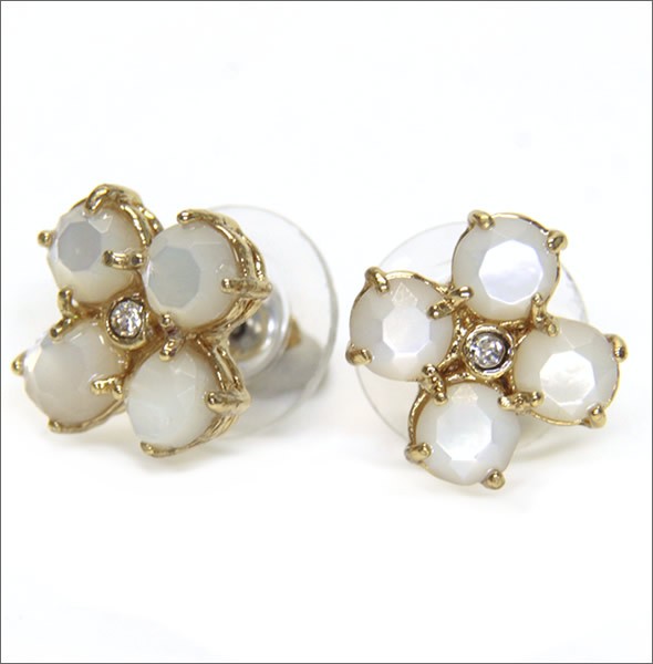 ケイトスペード WBRUA222-110 CENTRAL PARK PANSY Studs パンジーモチーフ クリスタル・ビジュー スタッド ピアス