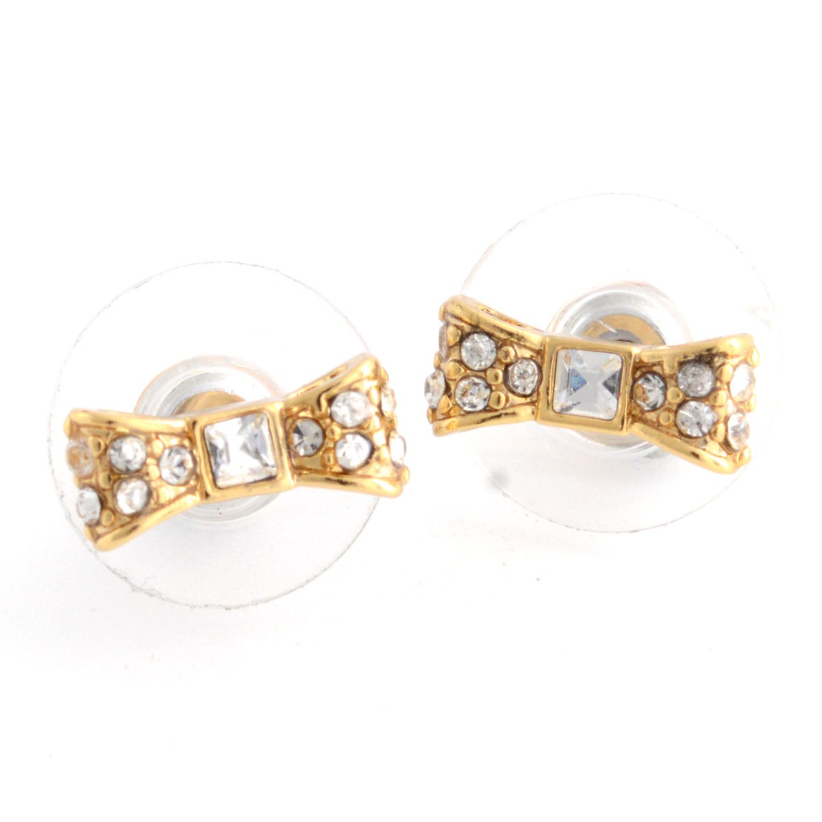 ケイトスペード Kate Spade WBRUB235-921 Clear/Gold リボンモチーフ ピアス