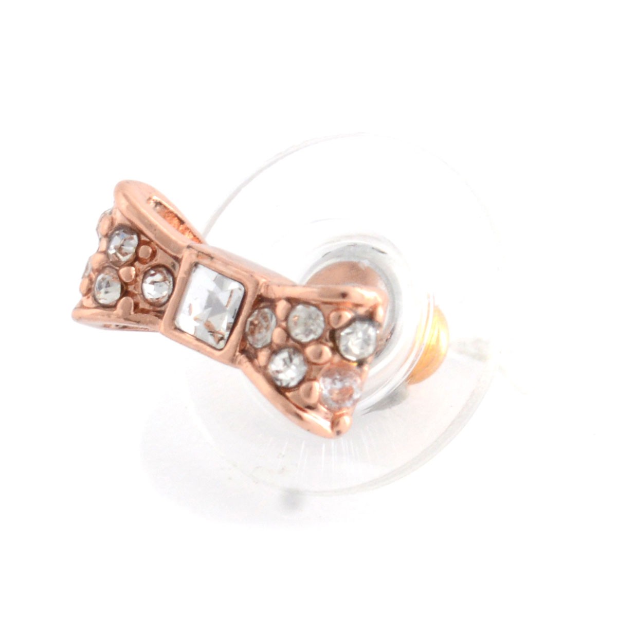 ケイトスペード Kate Spade WBRUB237-704 Clear/Rose Gold リボンモチーフ ピアス