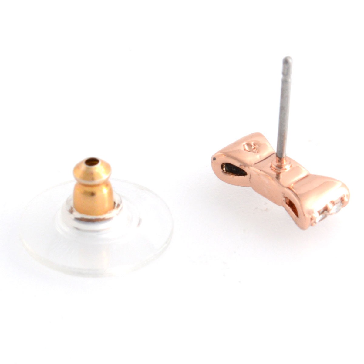 ケイトスペード Kate Spade WBRUB237-704 Clear/Rose Gold リボンモチーフ ピアス
