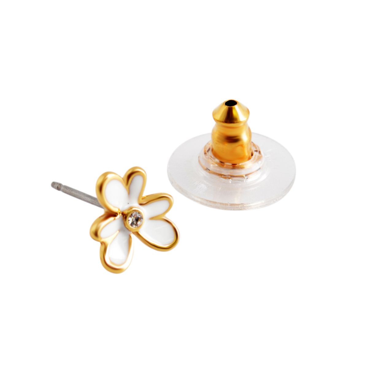 ケイトスペード Kate Spade WBRUB609-100 White ビジュー×パンジー スタッド ミニ ピアス Pansy Blossoms Mini Studs