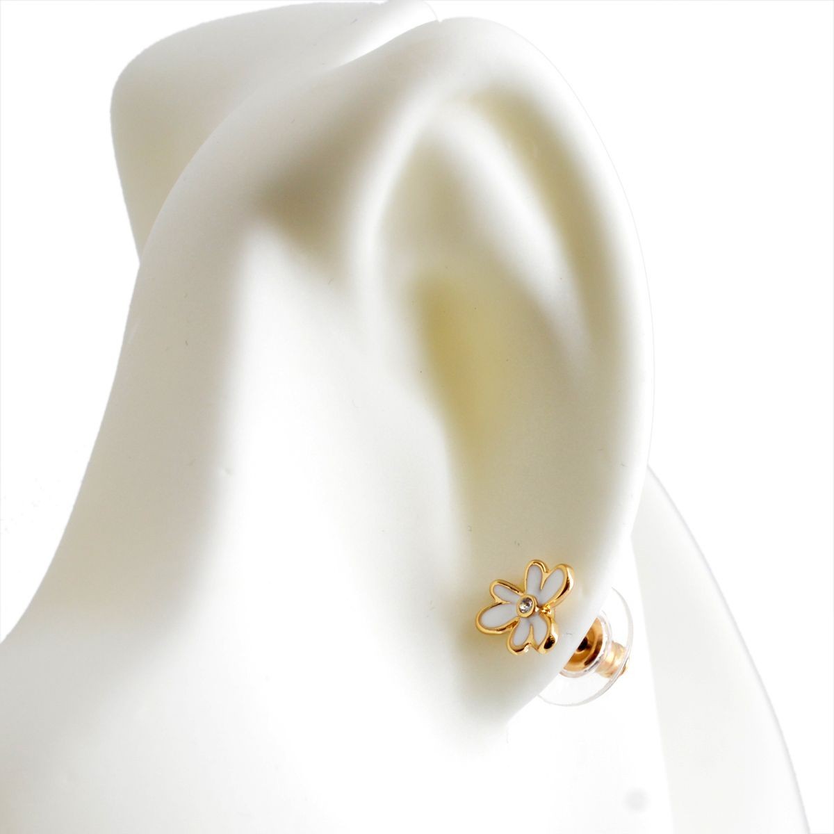ケイトスペード Kate Spade WBRUB609-100 White ビジュー×パンジー スタッド ミニ ピアス Pansy Blossoms Mini Studs