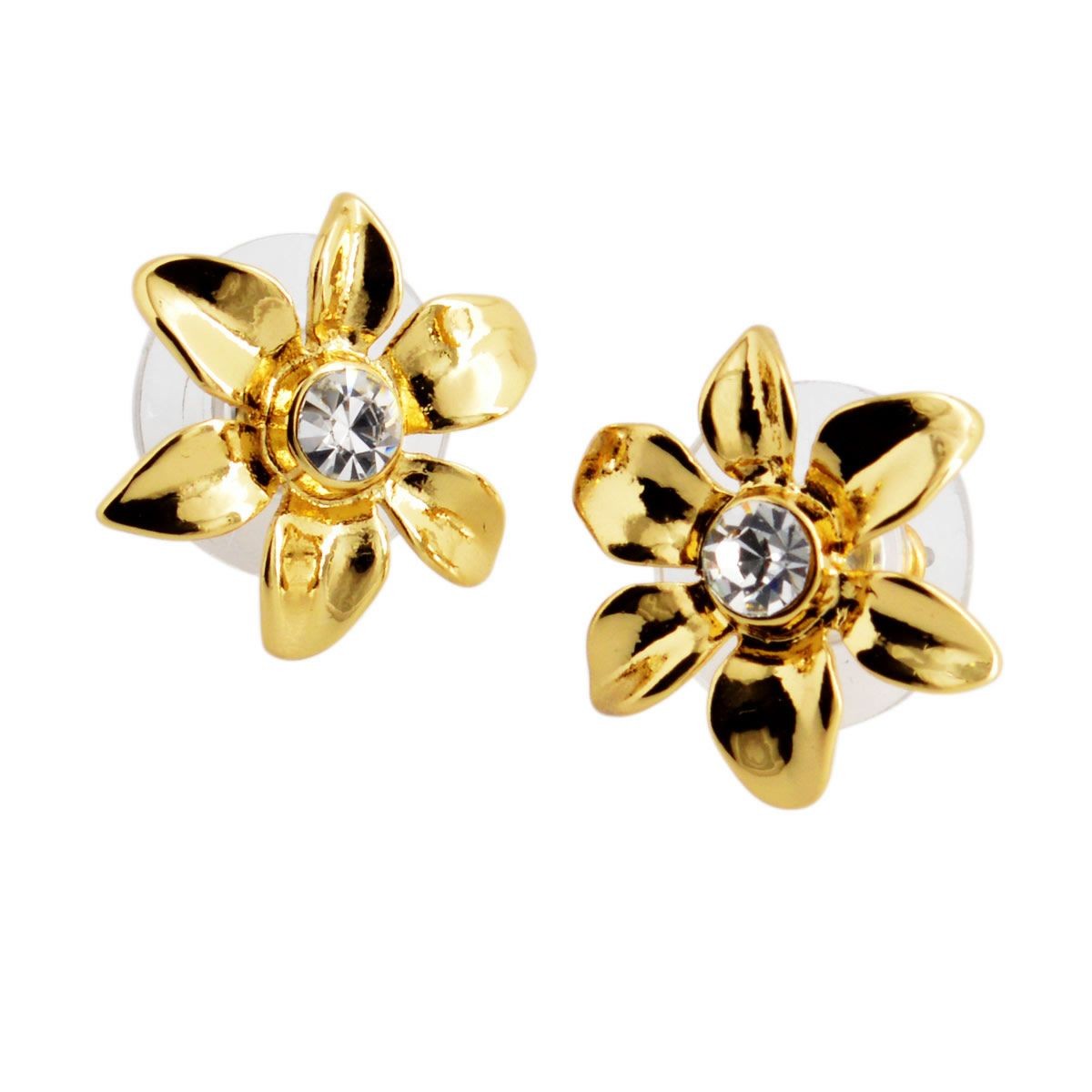 ケイトスペード Kate Spade WBRUC406-921 Clear/Gold Lovely Lillies Mini Flower Studs フラワーモチーフ スタッド ピアス