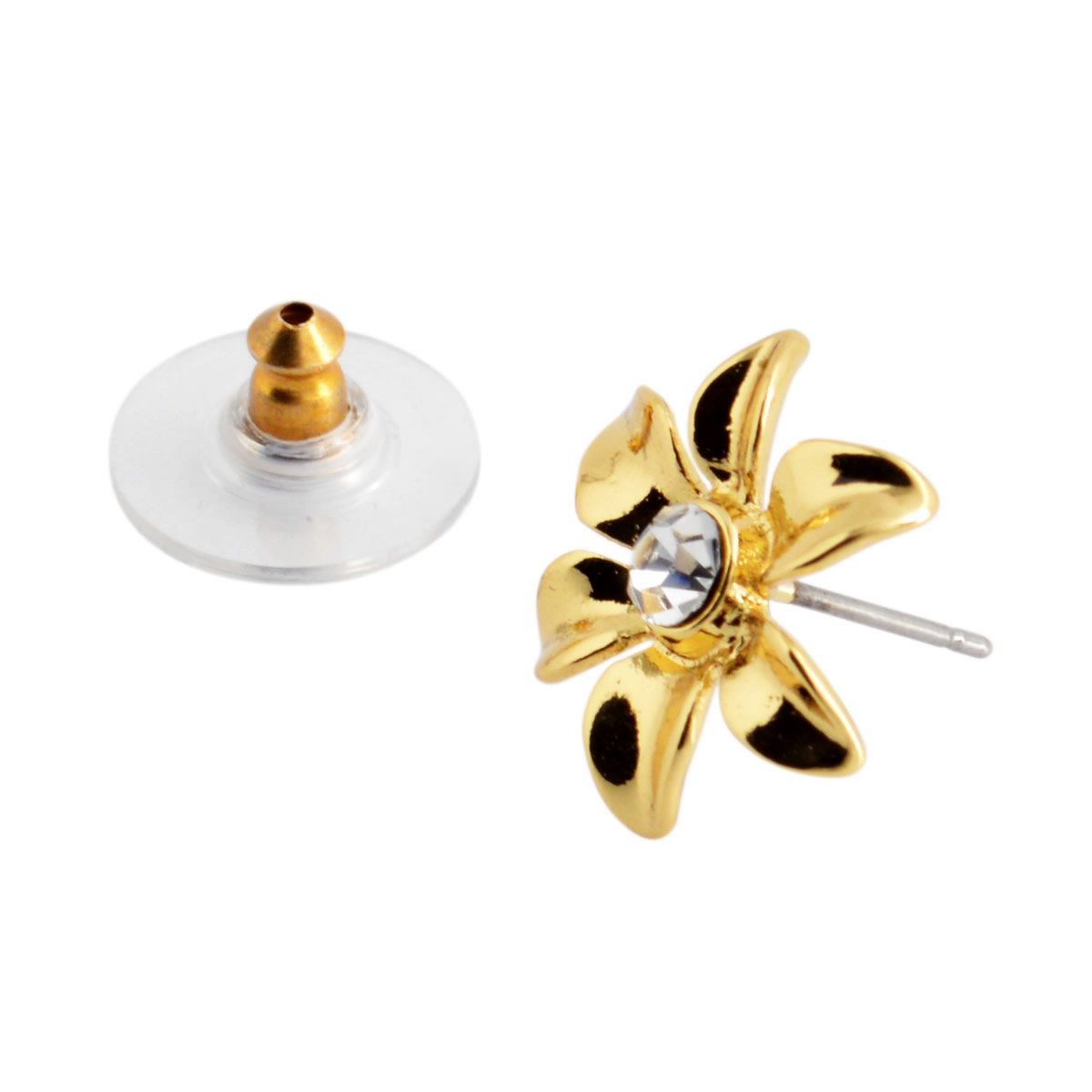 ケイトスペード Kate Spade WBRUC406-921 Clear/Gold Lovely Lillies Mini Flower Studs フラワーモチーフ スタッド ピアス