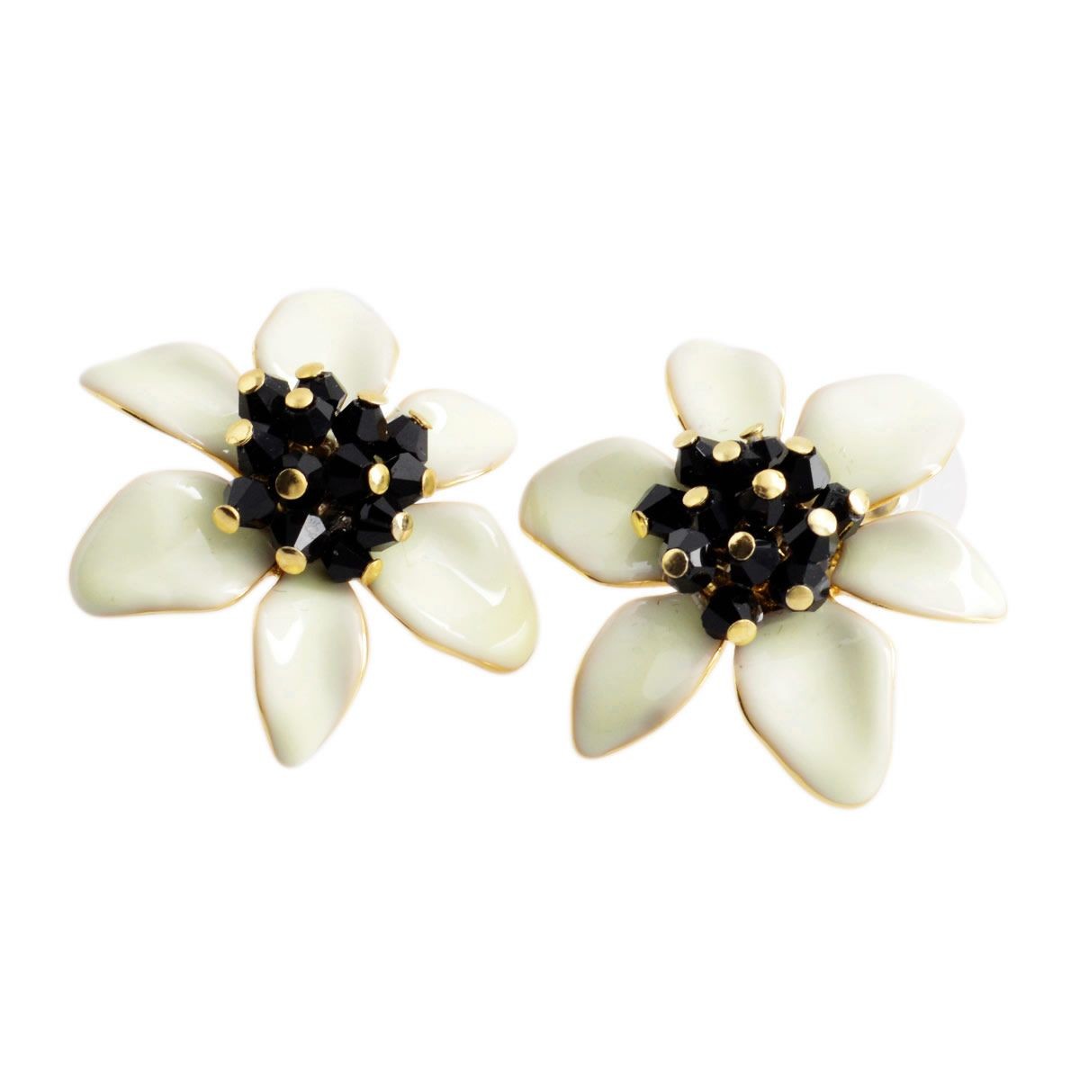 ケイトスペード Kate Spade WBRUC409-143 Cream Multi Lovely Lillies Statement Studs フラワーモチーフ スタッド ピアス