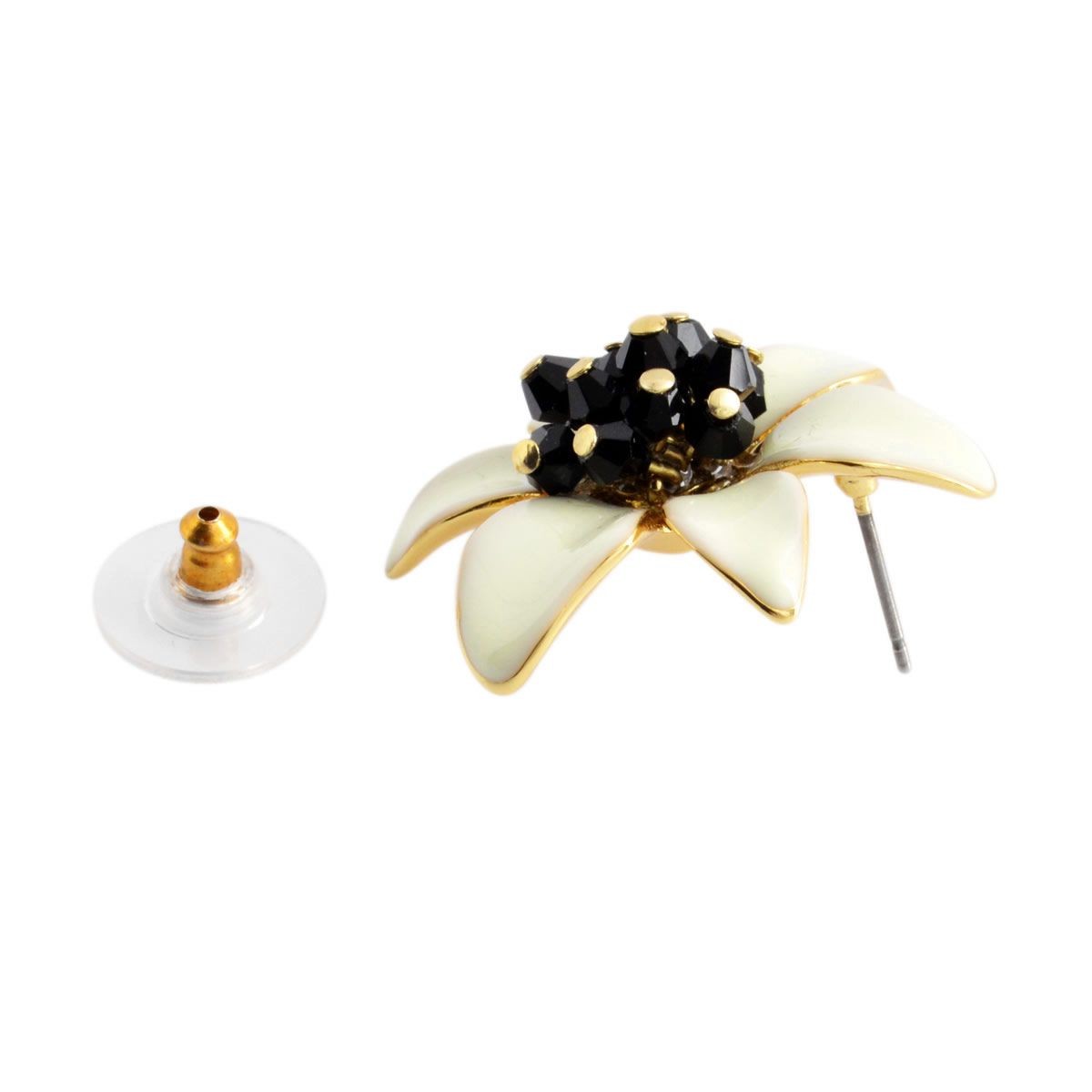 ケイトスペード Kate Spade WBRUC409-143 Cream Multi Lovely Lillies Statement Studs フラワーモチーフ スタッド ピアス