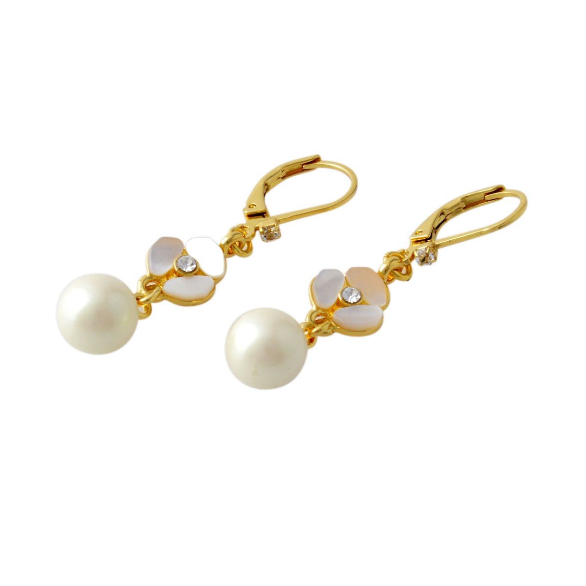 ケイトスペード Kate Spade WBRUC972-143 Cream Multi DISCO PANSY drop leverback earrings パンジーモチーフ&パール ドロップ ピアス